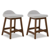 Signature Design by Ashley Lyncott Counter Height Bar Stool (Set of 2)-Light G