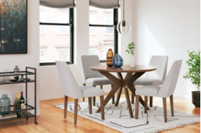 Signature Design by Ashley Lyncott Dining Table and 4 Chairs-Multi