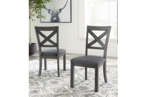 Signature Design by Ashley Myshanna Dining Table and 6 Chairs-Gray