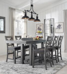 Signature Design by Ashley Myshanna Counter Height Dining Table and 6 Barstools