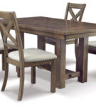 Signature Design by Ashley Moriville Dining Table and 4 Chairs-Beige