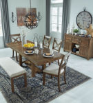 Signature Design by Ashley Moriville Dining Table and 4 Chairs and Bench