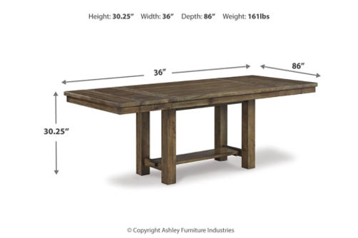 Signature Design by Ashley Moriville Dining Table and 4 Chairs and Bench