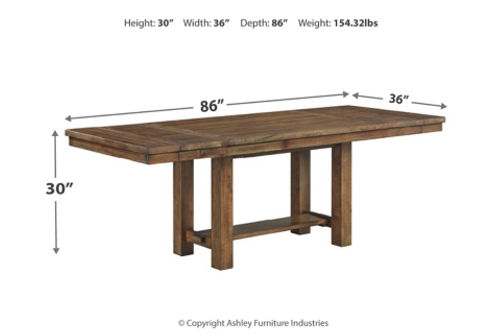 Signature Design by Ashley Moriville Dining Table and 4 Chairs and Bench