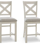 Signature Design by Ashley Robbinsdale Barstool (Set of 2)-Antique White