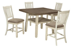 Signature Design by Ashley Bolanburg Counter Height Dining Table and 4 Barstools