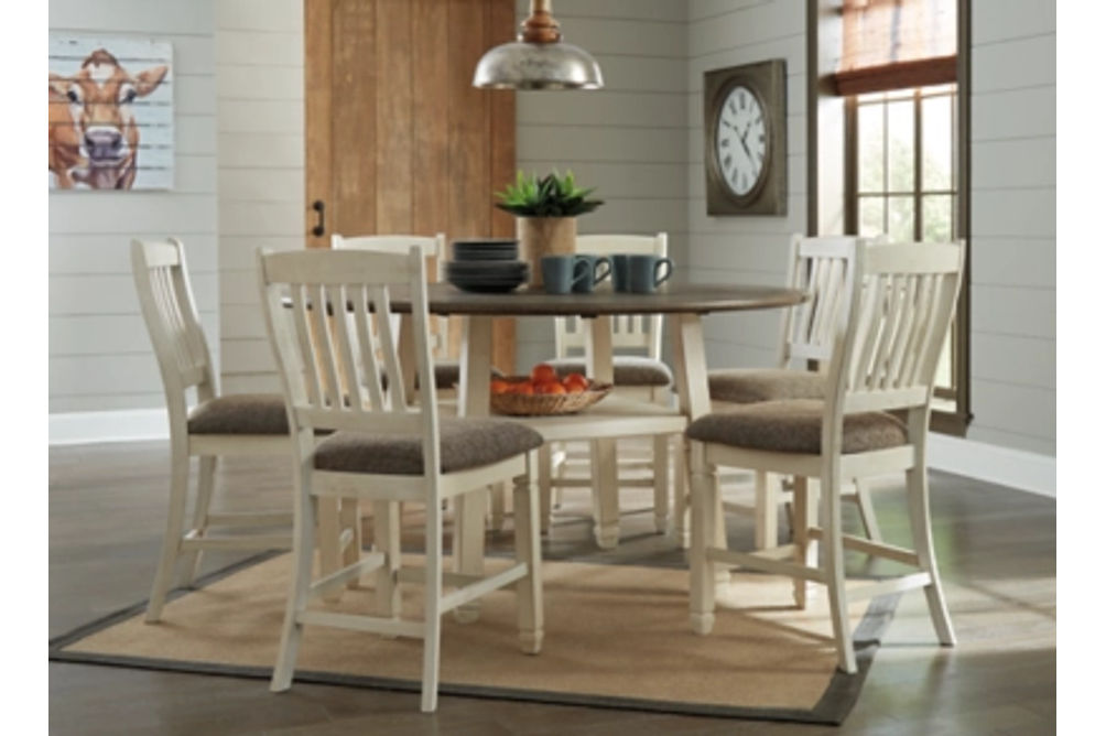 Bolanburg Counter Height Dining Table with 6 Barstools-Two-tone