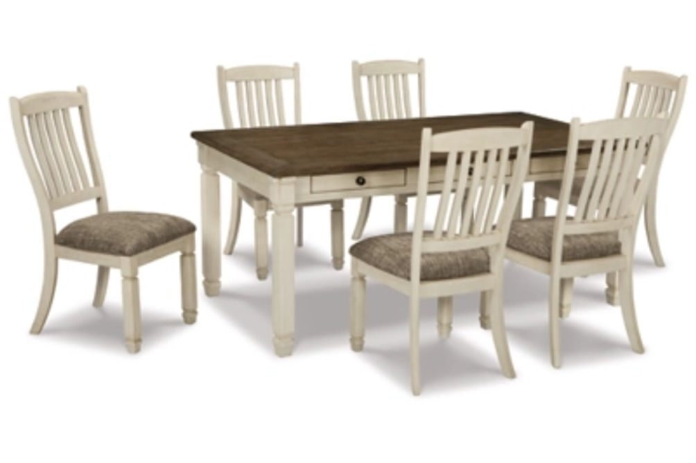 Signature Design by Ashley Bolanburg Dining Table with 6 Chairs-Two-tone
