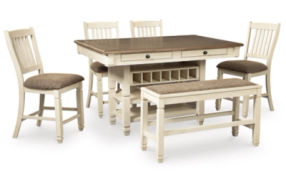 Bolanburg Counter Height Dining Table and 4 Barstools and Bench-Two-tone