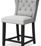 Signature Design by Ashley Jeanette Counter Height Bar Stool (Set of 2)-Black