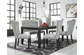 Jeanette Dining Table with 4 Chairs and Bench