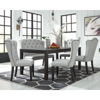 Jeanette Dining Table with 4 Chairs and Bench