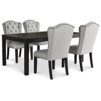 Signature Design by Ashley Jeanette Dining Table with 4 Chairs-Black