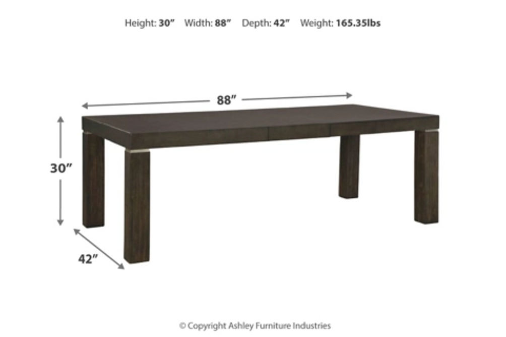 Signature Design by Ashley Hyndell Dining Table and 6 Chairs-Grayish Brown