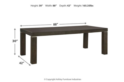 Signature Design by Ashley Hyndell Dining Table and 8 Chairs-Grayish Brown