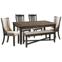 Tyler Creek Dining Table with 4 Chairs and Bench