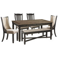 Signature Design by Ashley Tyler Creek Dining Table with 4 Chairs and Bench