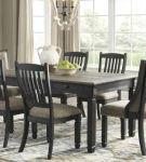 Signature Design by Ashley Tyler Creek Dining Table with 6 Chairs-Black/Gray