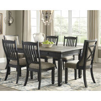 Signature Design by Ashley Tyler Creek Dining Table with 6 Chairs-Black/Gray