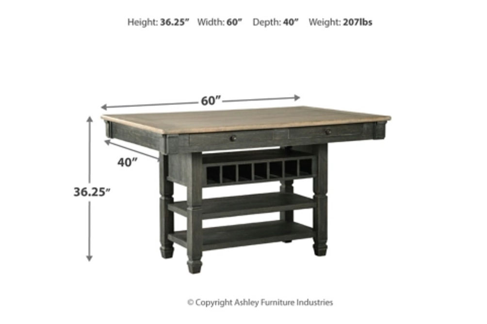 Signature Design by Ashley Tyler Creek Counter Height Dining Table with 4 Bars