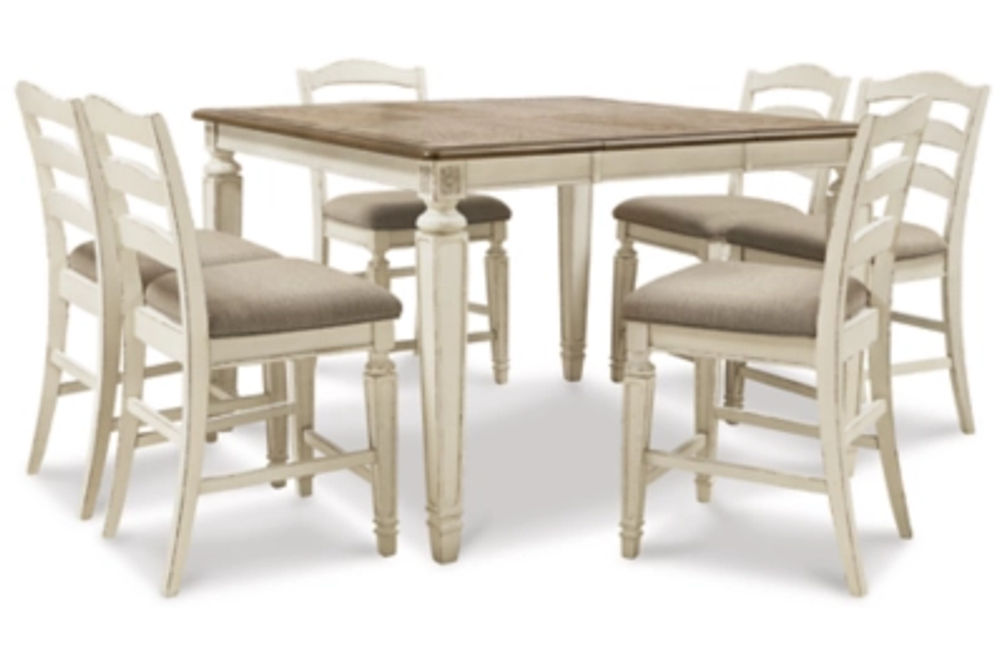 Realyn Counter Height Dining Table and 6 Barstools