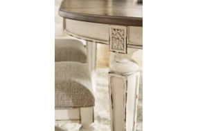 Signature Design by Ashley Realyn Dining Table and 6 Chairs-Chipped White