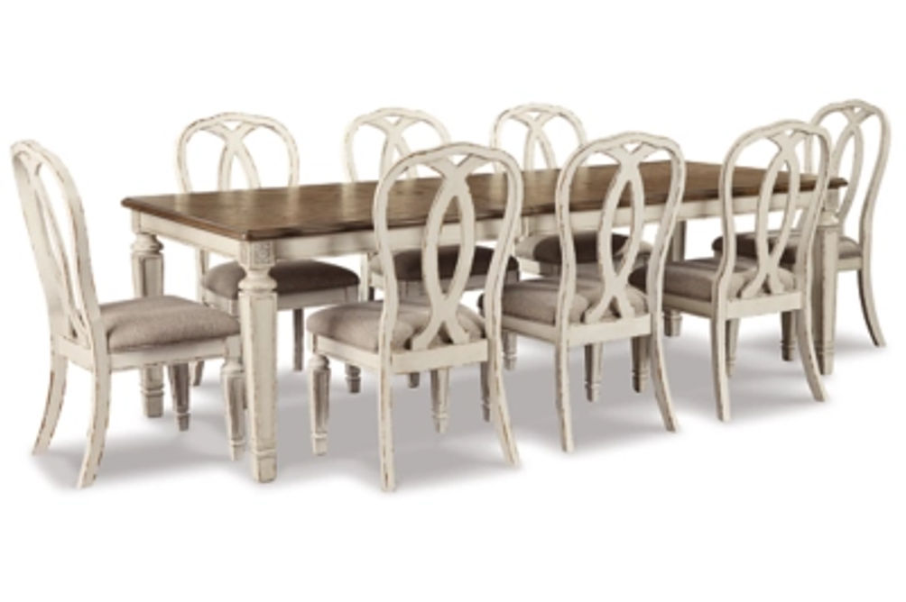 Signature Design by Ashley Realyn Dining Extension Table and 8 Chairs