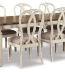 Signature Design by Ashley Realyn Dining Extension Table and 8 Chairs