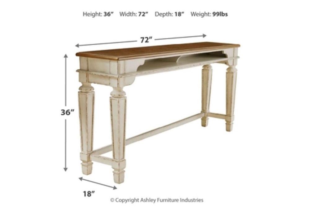 Realyn Counter Height Dining Table and 3 Barstools