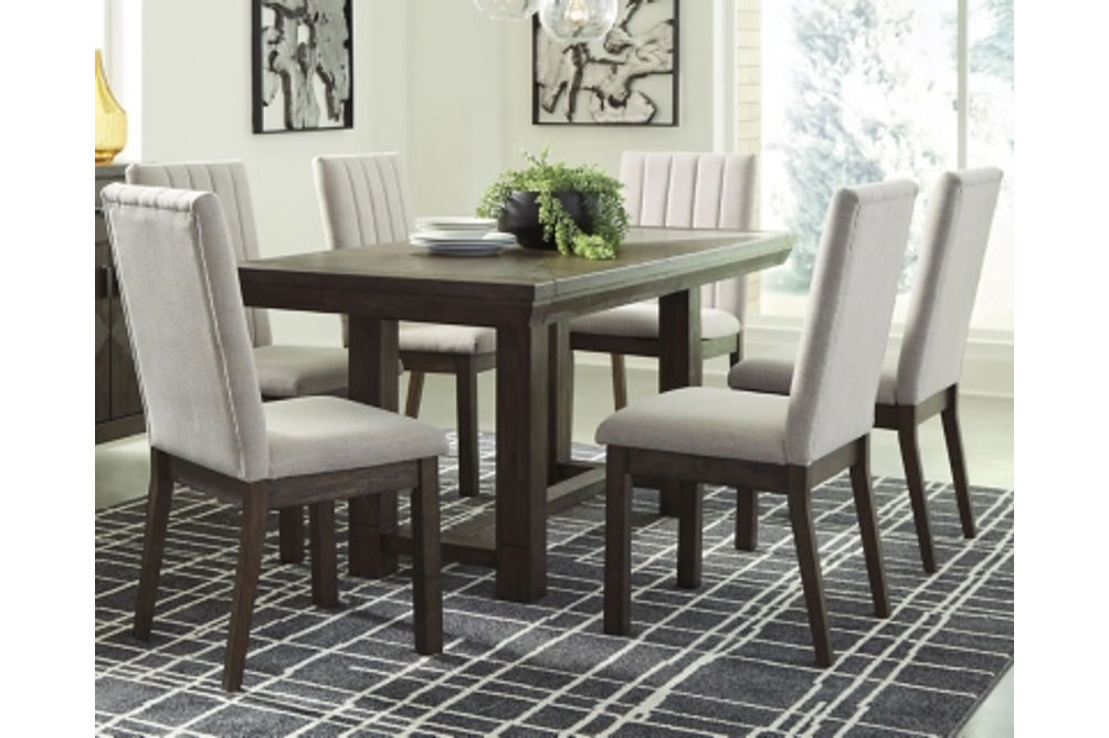 Millennium by Ashley Dellbeck Dining Table and 6 Chairs-Beige