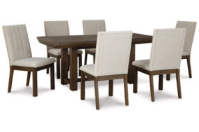 Millennium by Ashley Dellbeck Dining Table and 6 Chairs-Beige