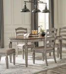 Signature Design by Ashley Lodenbay Dining Table and 4 Chairs-Antique Gray