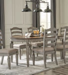 Signature Design by Ashley Lodenbay Dining Table and 6 Chairs-Antique Gray