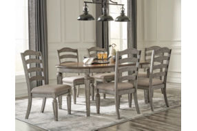 Signature Design by Ashley Lodenbay Dining Table and 6 Chairs-Antique Gray