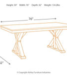 Signature Design by Ashley Grindleburg Dining Table and 6 Chairs-Light Brown