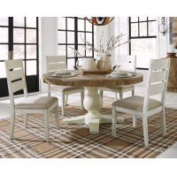 Signature Design by Ashley Grindleburg Dining Table and 4 Chairs-Antique White