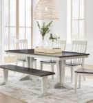 Signature Design by Ashley Darborn Dining Table, 4 Chairs and Bench-Gray/Brown