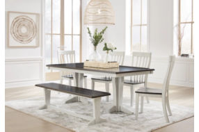 Signature Design by Ashley Darborn Dining Table, 4 Chairs and Bench-Gray/Brown
