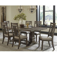 Signature Design by Ashley Wyndahl Dining Table and 6 Chairs-Rustic Brown