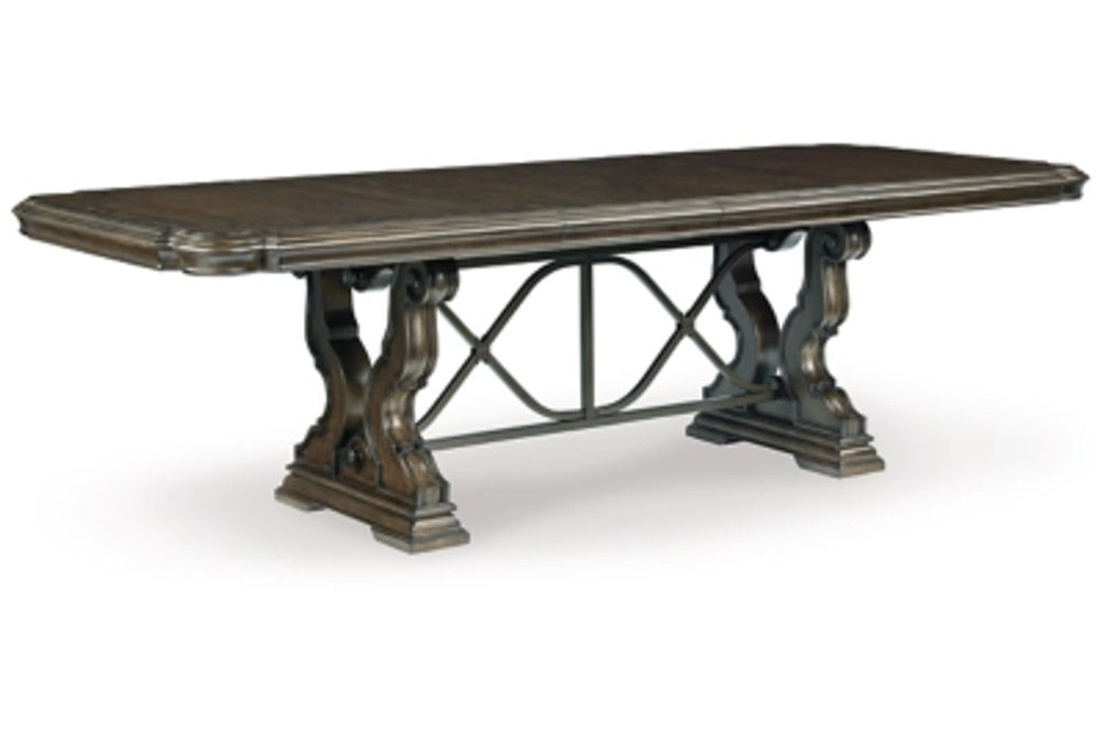 Signature Design by Ashley Maylee Dining Extension Table-Dark Brown