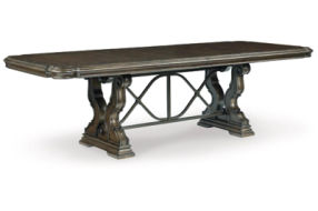 Signature Design by Ashley Maylee Dining Extension Table-Dark Brown