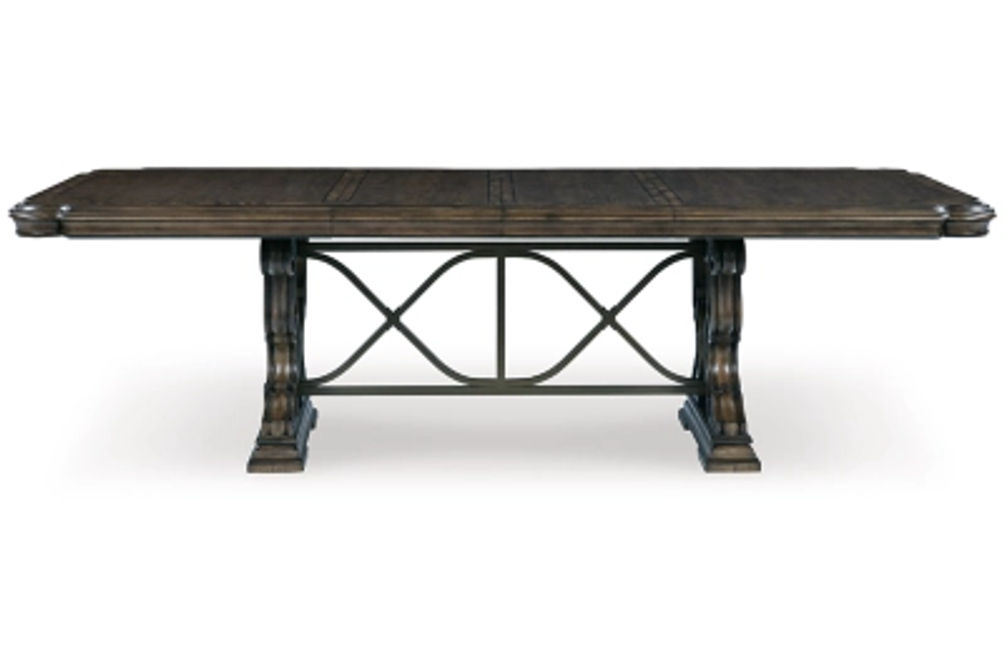 Signature Design by Ashley Maylee Dining Extension Table-Dark Brown