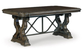 Signature Design by Ashley Maylee Dining Extension Table-Dark Brown