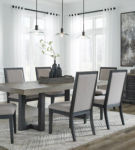 Signature Design by Ashley Foyland Dining Table and 6 Chairs-Black/Brown