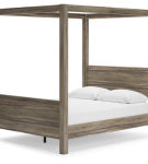 Signature Design by Ashley Shallifer Queen Canopy Bed-Brown