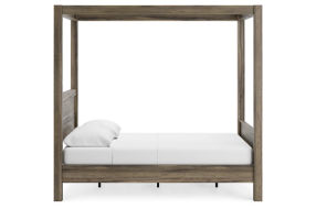 Signature Design by Ashley Shallifer Queen Canopy Bed-Brown