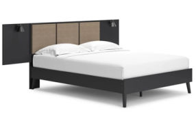 Signature Design by Ashley Charlang Queen Panel Platform Bed with 2 Extensions