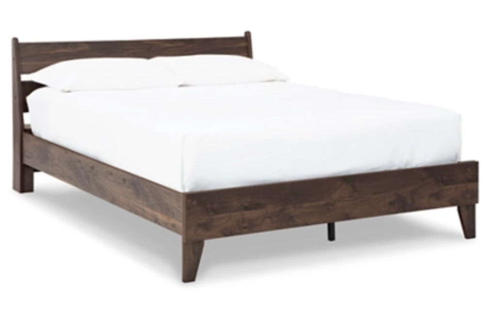 Calverson Queen Panel Platform Bed with Dresser and Nightstand-Mocha