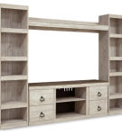 Signature Design by Ashley Willowton 4-Piece Entertainment Center-Whitewash