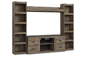 Signature Design by Ashley Trinell 4-Piece Entertainment Center-Brown